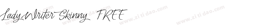 Lady Writer Skinny (FREE)字体转换